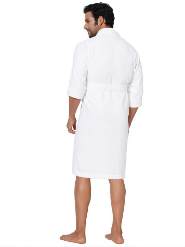 DREAM-CITY Men's Koutons Cotton Bathrobe High Absorbency Quick To Dry Light Weight Smart